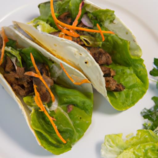Crunchy Low-Carb Beef Tacos Wrapped in Fresh Lettuce