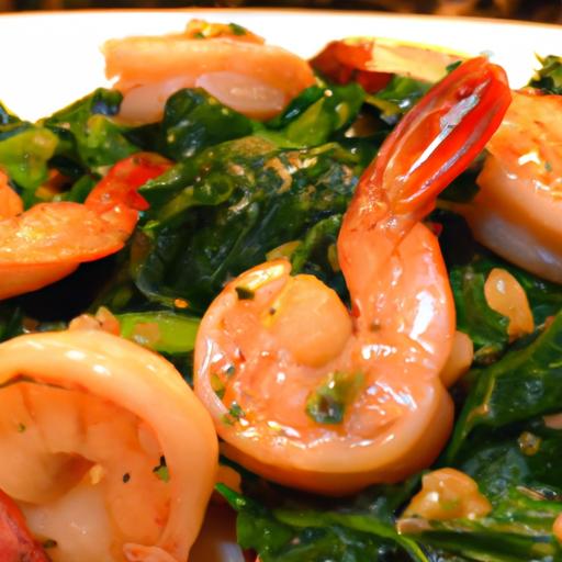 Sizzling Sautéed Shrimp with Garlic & Spinach Delight
