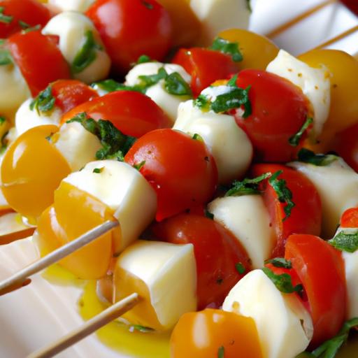 Tomato Mozzarella Skewers: Fresh ⁢Bites of Italian ​Delight