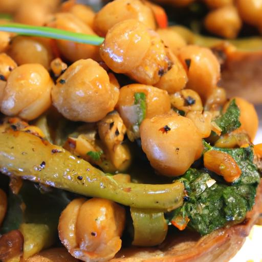 Hearty Vegan Spinach & Chickpea Stuffed portobello Delight