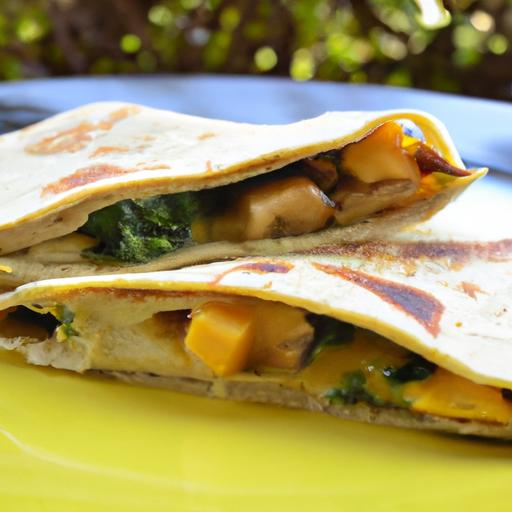 Delicious Vegan Spinach & Mushroom quesadilla Recipe Guide