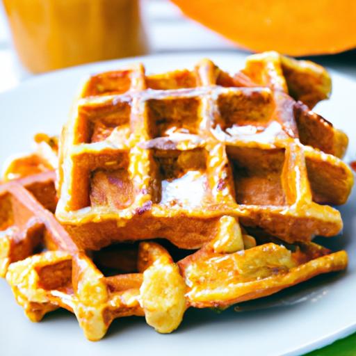 Cozy Pumpkin Spice Waffles Drizzled ⁣with Maple Syrup