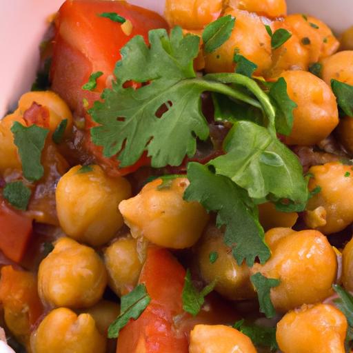 Hearty Chickpea & Tomato Stew with Fresh Cilantro Twist