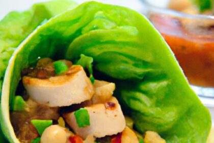 Zesty Savory Chicken Lettuce Wraps with Thai Chili Kick
