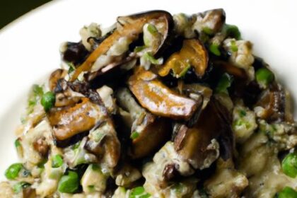 Creamy Vegan Mushroom and Pea Risotto: A Flavorful Delight