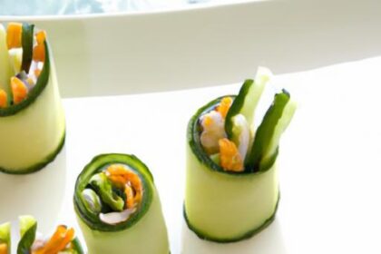Fresh and Flavorful: Carrot & Cucumber Rolls with Cream Cheese