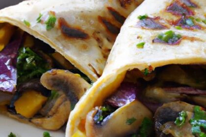 Delicious Vegan Spinach & Mushroom Quesadilla Recipe Guide