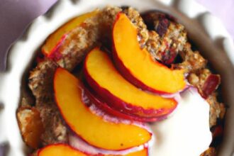 Peach and Cream Oatmeal Bake: A Cozy, Wholesome Delight