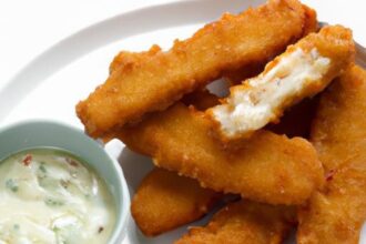 Crispy Homemade Fish Sticks with Classic Tartar Sauce Recipe