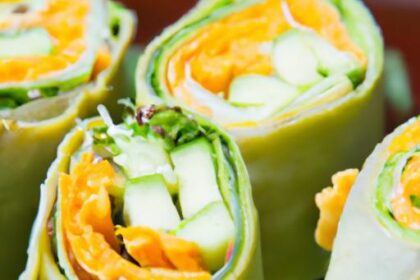 Fresh & Flavorful: Carrot-Cucumber Rolls with Cream Cheese
