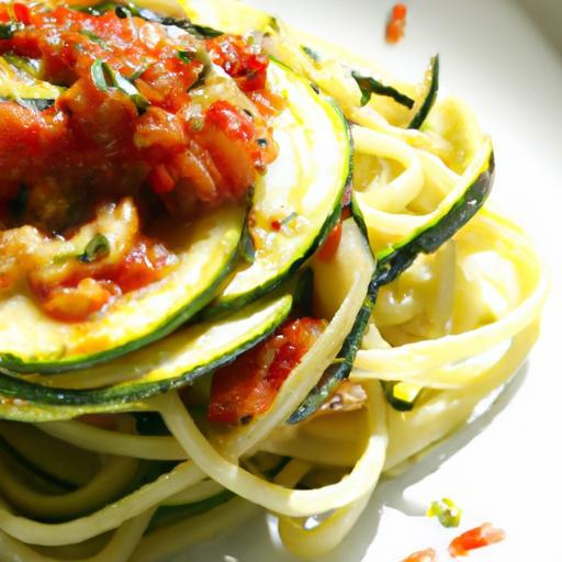 Zucchini Noodles: Fresh Tomato Basil Sauce Delight
