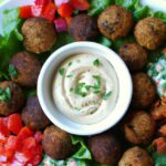 Crispy Baked Falafel with Creamy Garlic Tahini Delight