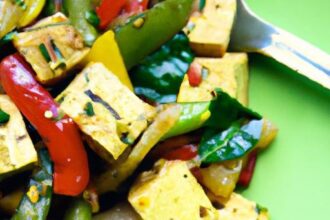 Brighten Mornings: Vibrant Vegan Tofu Scramble with Veggies