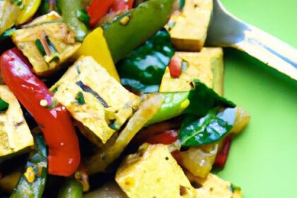 Brighten Mornings: Vibrant Vegan Tofu Scramble with Veggies