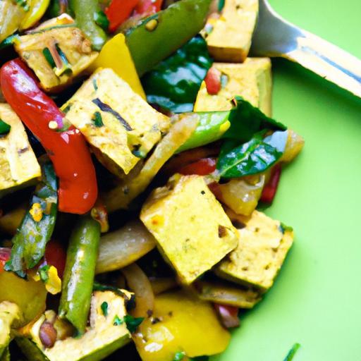Brighten Mornings: Vibrant Vegan Tofu Scramble with Veggies