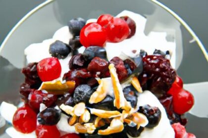 Layered Delight: Greek Yogurt Parfait with Nuts & Berries