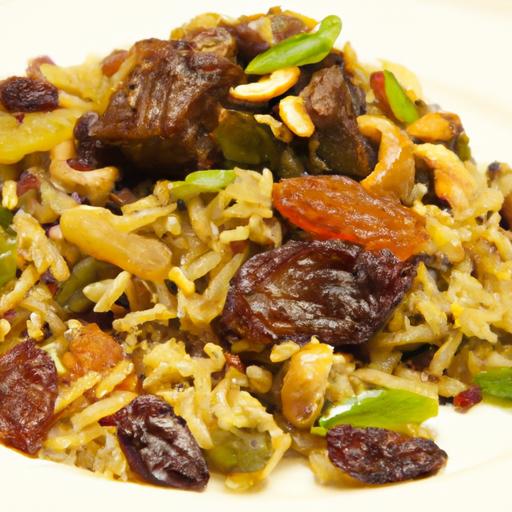 savory Lamb Pilaf: A Perfect Blend of Raisins & Pine Nuts