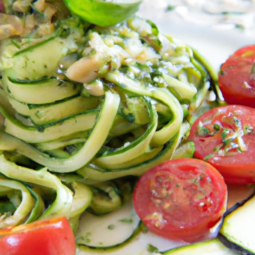 Zucchini Noodles with Pesto & Cherry Tomatoes: A Fresh Twist