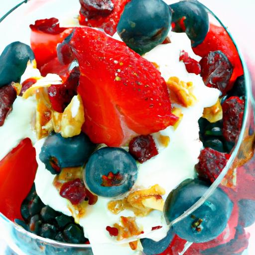Layered ‍Delight:​ Greek Yogurt Parfait with Nuts & Berries