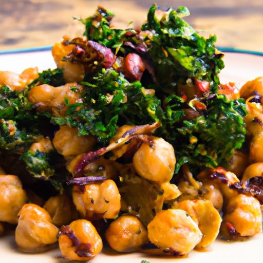 Crunchy Delight: Spicy Roasted Chickpeas & Kale Chips