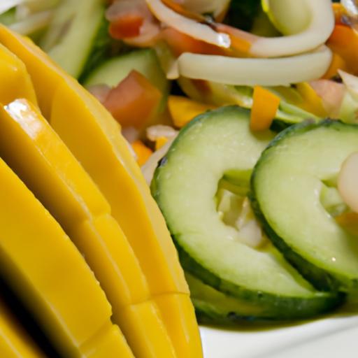 Zesty Mango & Cucumber salad with a Refreshing lime Twist