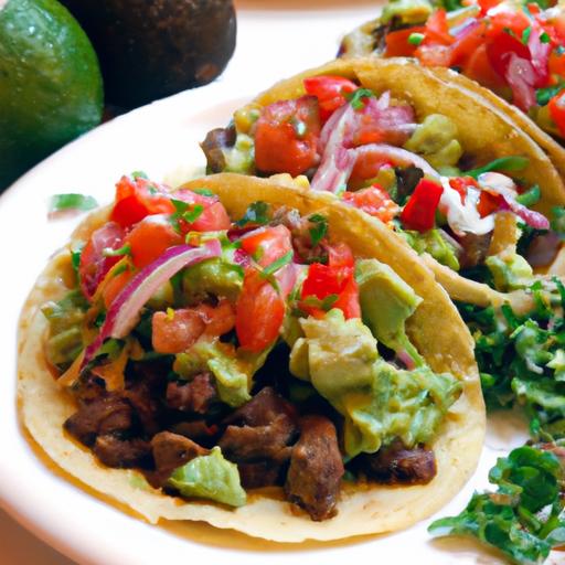 Savor the Flavors: Beef Tacos with Fresh Guacamole & Salsa