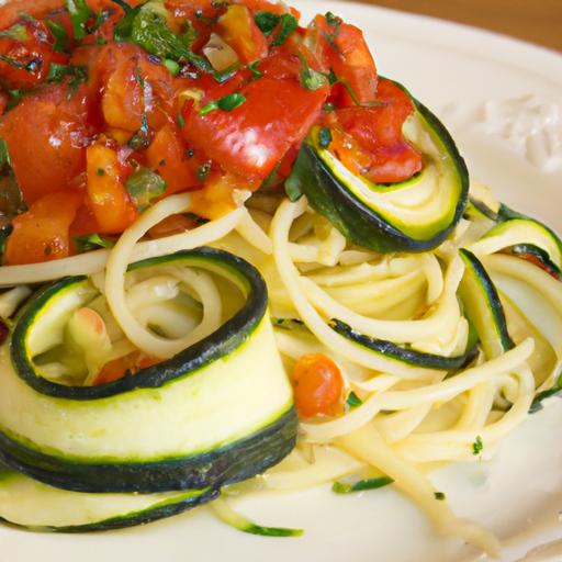 Zucchini Noodles: Fresh Tomato Basil Sauce Delight