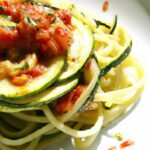 Zucchini Noodles: Fresh Tomato Basil Sauce Delight