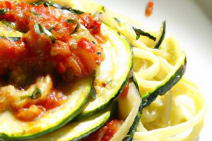 Zucchini Noodles: Fresh Tomato Basil Sauce Delight