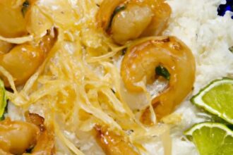 Tropical Twist: Flavorful Coconut-Lime Shrimp and Rice Delight