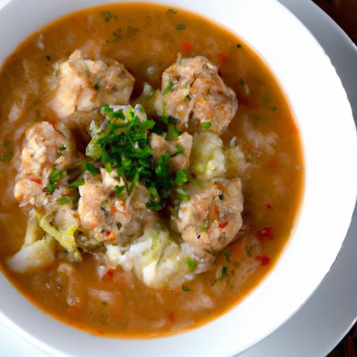 Hearty Keto Meatball Soup with Low-Carb Cauliflower Rice