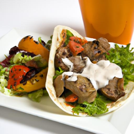 Savor the Flavors: Lamb Kebab with Pita and Fresh Salad