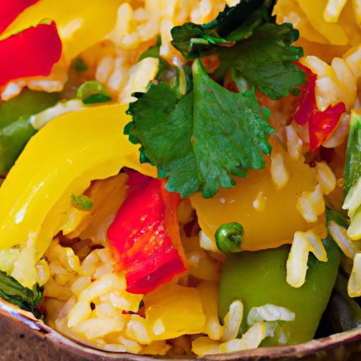 Bright & healthy: cauliflower Rice Stir-Fry with Peppers