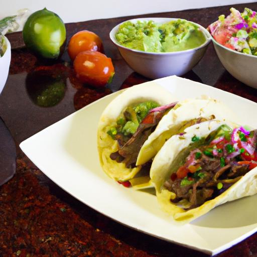 Savor the Flavor: Beef Tacos with fresh Guacamole & Salsa