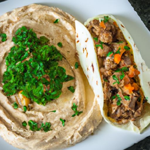 Melt-in-Your-Mouth Slow-Cooked Beef Shawarma with Creamy Hummus