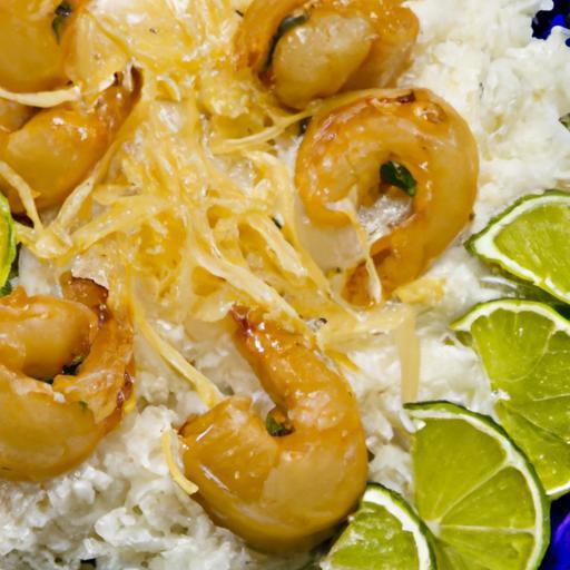 Tropical Twist: Flavorful Coconut-Lime Shrimp and Rice Delight