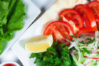 Savor the Flavors: Lamb Kebab with Pita and Fresh Salad