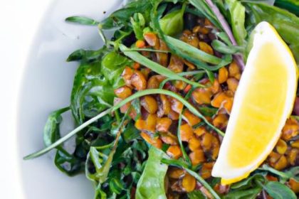 Zesty Lentil & Spinach Salad: A Refreshing Lemon Twist