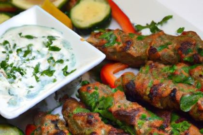 Savor Beef Kofta Kebabs with Refreshing Tzatziki Sauce
