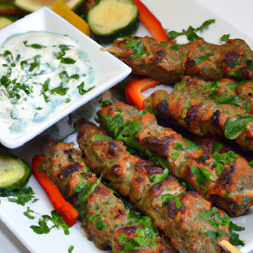 Savor Beef Kofta Kebabs with Refreshing Tzatziki Sauce