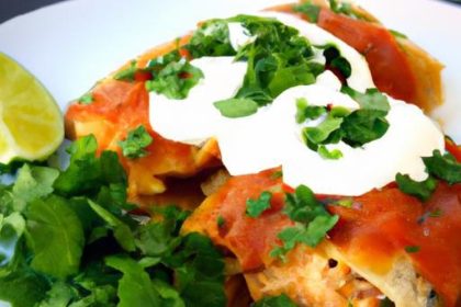 Savor the Zest: Homemade Chicken Enchiladas with Green Salsa