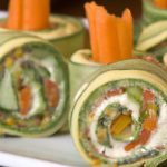Fresh Carrot & Cucumber Rolls with Cream Cheese Delight