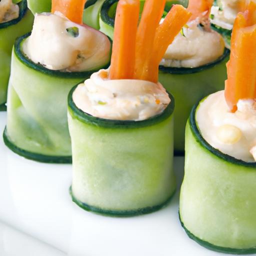 Fresh & Flavorful: Carrot Cucumber Rolls with Cream Cheese