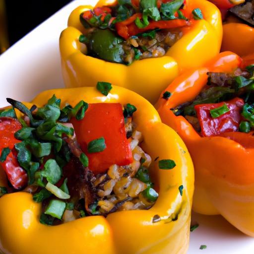 Flavor-Packed Vegan Stuffed Bell Peppers with Brown Rice