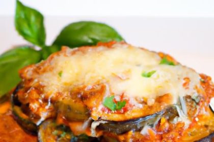 Deliciously Light: Low-Carb Eggplant Parmesan with Marinara