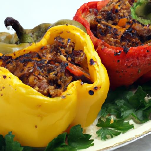 Hearty ‍Stuffed Peppers: Ground ​Beef ⁤& ⁣Cauliflower Rice Delight