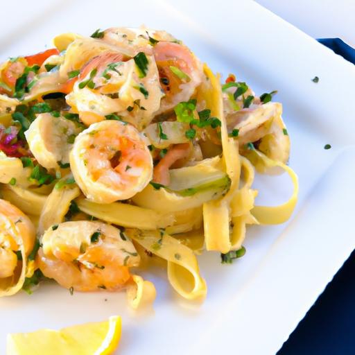Savory Shrimp fettuccine: A ⁣Seafood Pasta Delight Unveiled