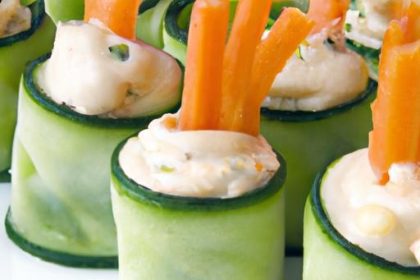 Fresh & Flavorful: Carrot Cucumber Rolls with Cream Cheese