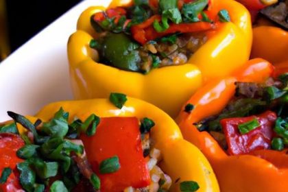 Flavor-Packed Vegan Stuffed Bell Peppers with Brown Rice